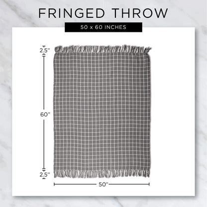 DII Herringbone Striped Collection Cotton Throw Blanket, 50x60, Artichoke
