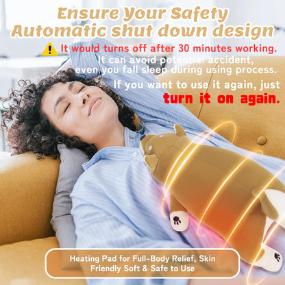 Electric Heating Pad for Period Cramps, Cuddly Soft 14" Capybara Plush with a Hot Soft Belly USB Powered, Menstrual Heating Pad Neck Shoulder Pain Relief, Gift for Women Daughter Wife