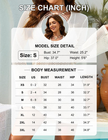 Blooming Jelly Women Beach Cover Ups Crochet Knit Swimsuit Coverup 2026 Summer Swimwear Bathing Suit Hollow Out Dress Vacation Outfits (White,Medium)