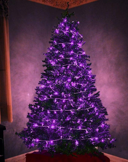 Christmas String Lights Purple - 220 LED 25m/82ft 8 Modes End-to-End Plug in Indoor/Outdoor Waterproof Decorative Inside/Outside Fairy Twinkle Xmas Tree Lights for Halloween/Wedding/Patio/Room/Home