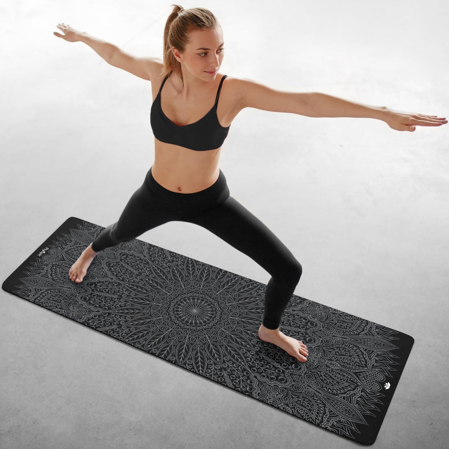 Plyopic. All In One Yoga Mat | Luxury Sweat-Grip Mat/Towel Combo | Ideal for Yoga, Hot Yoga, Bikram, Pilates, Workout & Exercise | Eco-Friendly Natural Rubber