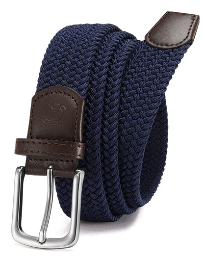 CHAOREN Stretch Mens Belt - Braided Elastic Golf Belt for Men 1 3/8"- Fits Casual Jeans & Shorts