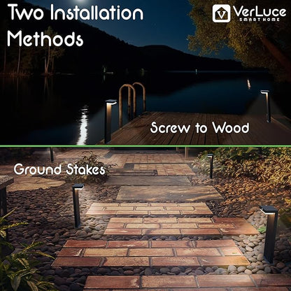 Solar Pathway Lights - Walkway Solar Lights for Outside - PIR Sensor & Two Lighting Modes - Rechargeable Battery Lasts Up To 55 Hours - 3000K - IP44 Weather Resistant - 4 Pack - 20.5" Height