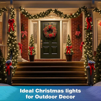 Christmas Lights 800 LED 264 FT, IP67 Waterproof Christmastree Lights with 8 Modes, Remote Control 3 Timers & Memory Function Xmas Decorations for House and Holiday (Warm White)