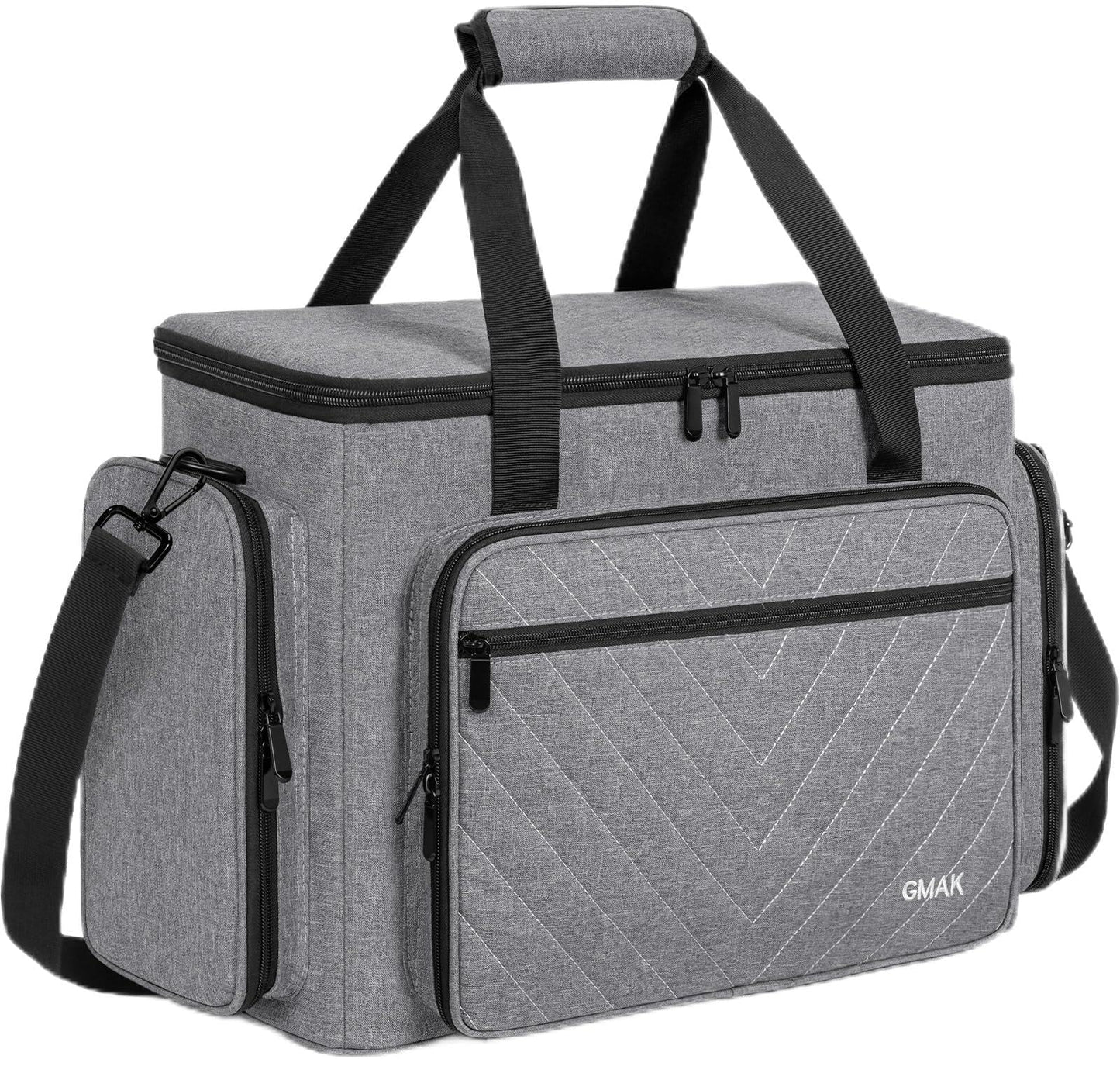 GMAK Sewing Machine Carrying Case, Sewing Machine Tote Bag with Removable Padding Pad, Universal Carrying Tote Storage Bags Stitching Case with Pockets for Most Standard Brother, Singer, Janome