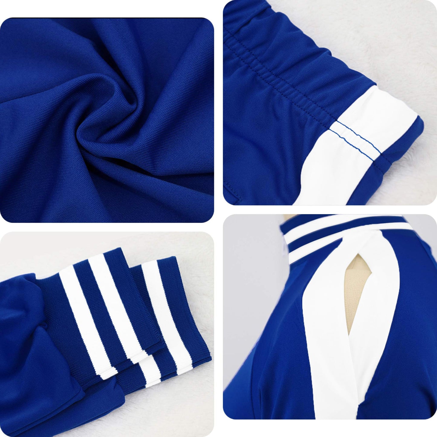 TOPONSKY Plus Size Track Suits For Women Womens Fall Clothes Clearance Blue White 2XL