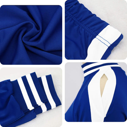 TOPONSKY Plus Size Track Suits For Women Womens Fall Clothes Clearance Blue White 2XL