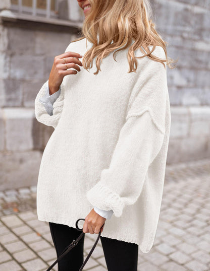 PRETTYGARDEN Oversized Sweaters for Women 2025 Chunky Turtleneck Sweater Fall Clothes Long Sleeve Tops Winter Clothing
