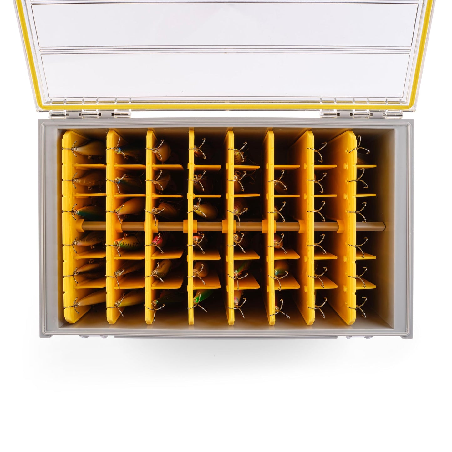 Plano EDGE Deep Hang Box, Stores 48 Crankbaits, with Rust-Preventive Rustricor, Dri-Loc Watertight Seal, WaterWick, DuraView Transparent Lid, Stackable Storage for Fishing Organization