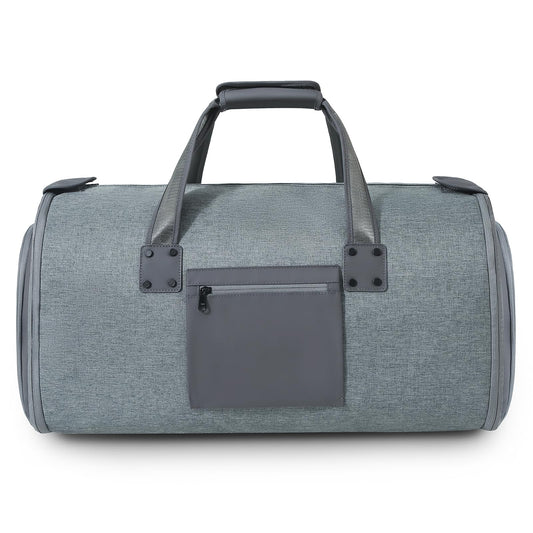 Richeart Garment Bags for Travel - Brand Zipper - Water Repellent Garment Bag with Shoe Compartment - 2 in 1 Convertible Suit Bag Travel with Shoe Bags - Large Dark Gray