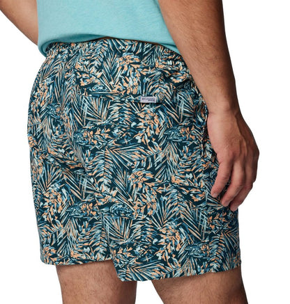Columbia Men's PFG Rambler Water Short, Midnight Teal Tunado, X-Small