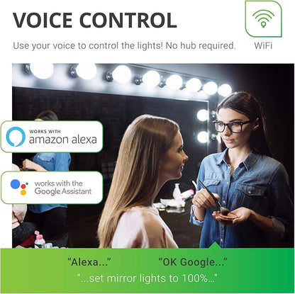 Sunco Smart Globe Bulbs G25 LED, Alexa Compatible LED Decorative Round Vanity Bulbs, 5W, Color Changing RGBCW, Dimmable WiFi Vanity Smart Bulbs for Amazon Alexa, Google Assistant, 2 Pack.