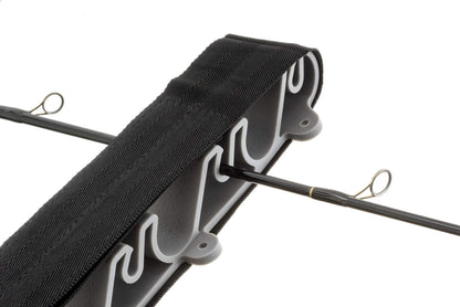 Attwood 12761-7 Vertical Mount Rod Holder, Fishing Rod Storage, Gray Plastic, Holds 4 to 6 Rods