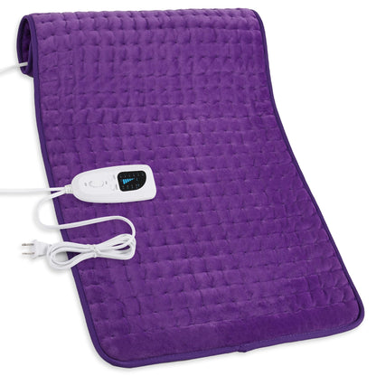 Heating Pad,Electric Heating Pads for Back,Neck,Abdomen,Moist Heating Pad for Shoulder,Knee,Arms,Legs,Dry/Moist Heat & Auto Shut Off,Birthday Gifts for Men and Women(Light Gray, 24''×12'')