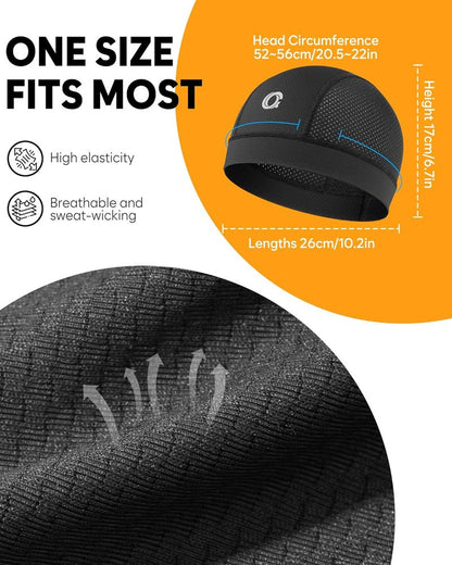 Cooling Skull Cap Helmet Liner - Breathable Mesh Running Hat | Lightweight Quick-Dry Sports Beanie for Men - 3 Pcs Set