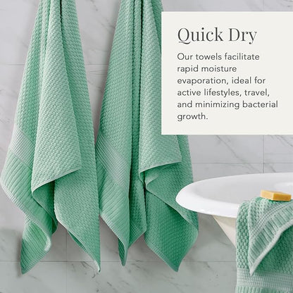 NY Loft 100% Cotton Towel Set 6 Piece | Super Soft & Absorbent Quick-Dry 2 Bath
