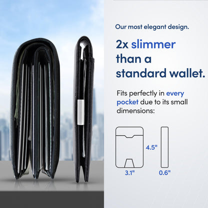 TRAVANDO AirTag* Wallet Mens Wallet with Money Clip Air Tag Wallet Card Holder RFID Blocking Bifold Gifts for Men