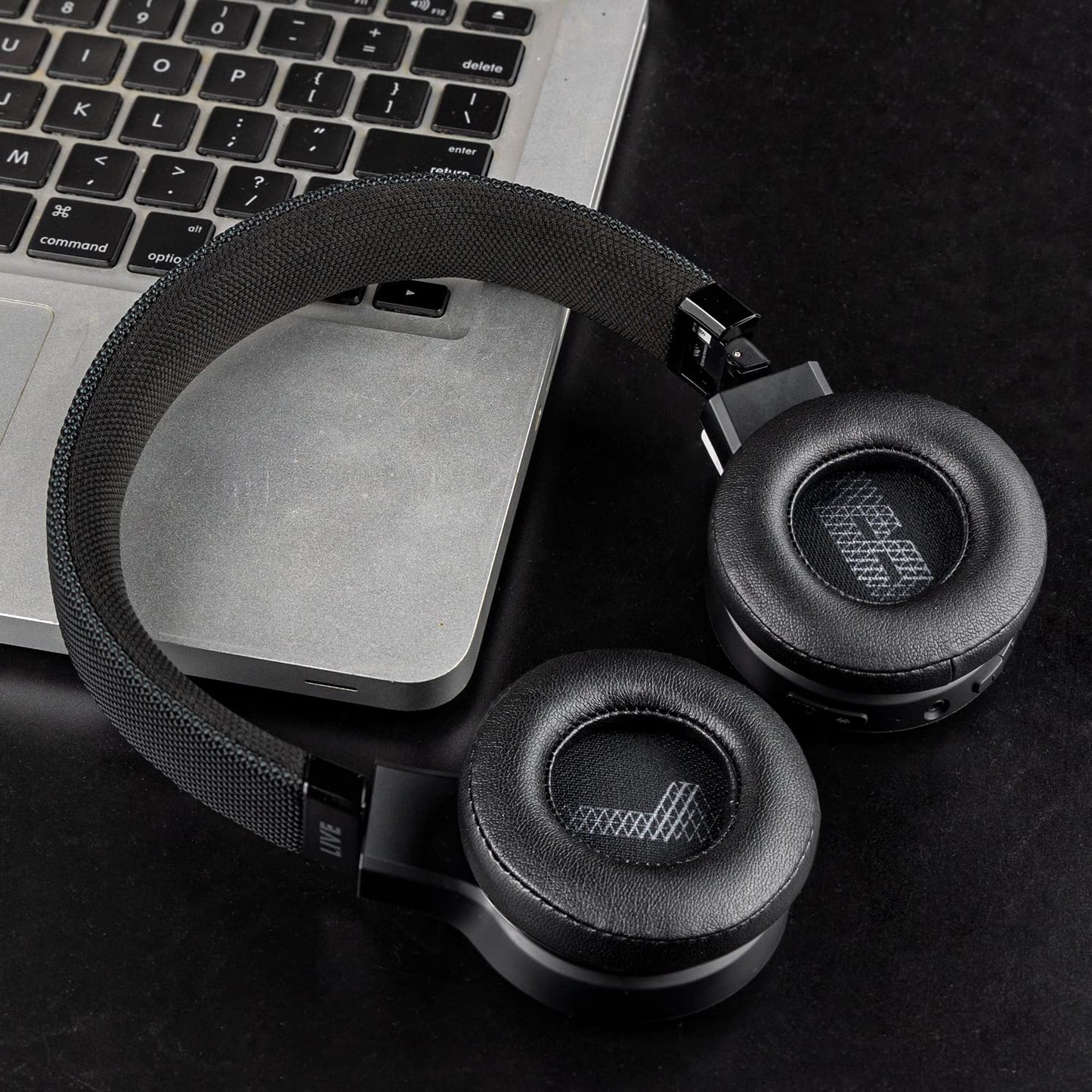 SOULWIT Replacement Ear Pads for JBL Live 400BT/Live 400 BT On-Ear Wireless Headphones, Live400 Earpads Cushions with Softer Protein Leather, Noise Isolation Foam - Black