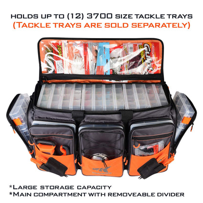 KastKing Fishing Tackle Bags, Fishing Gear Bag, Saltwater Resistant Tackle Bag,Extra-large Hawg (C: Extra-large Hawg (Without Trays, 26.4"x11"x15.4"))
