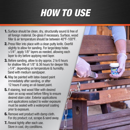 DAP Plastic Wood-X with DryDex Wood Filler, Natural, 5.5 Oz (7079800540)
