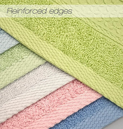 Cleanbear Hand Towel Face Towel Set, 100% Cotton, Size 29" x 13"