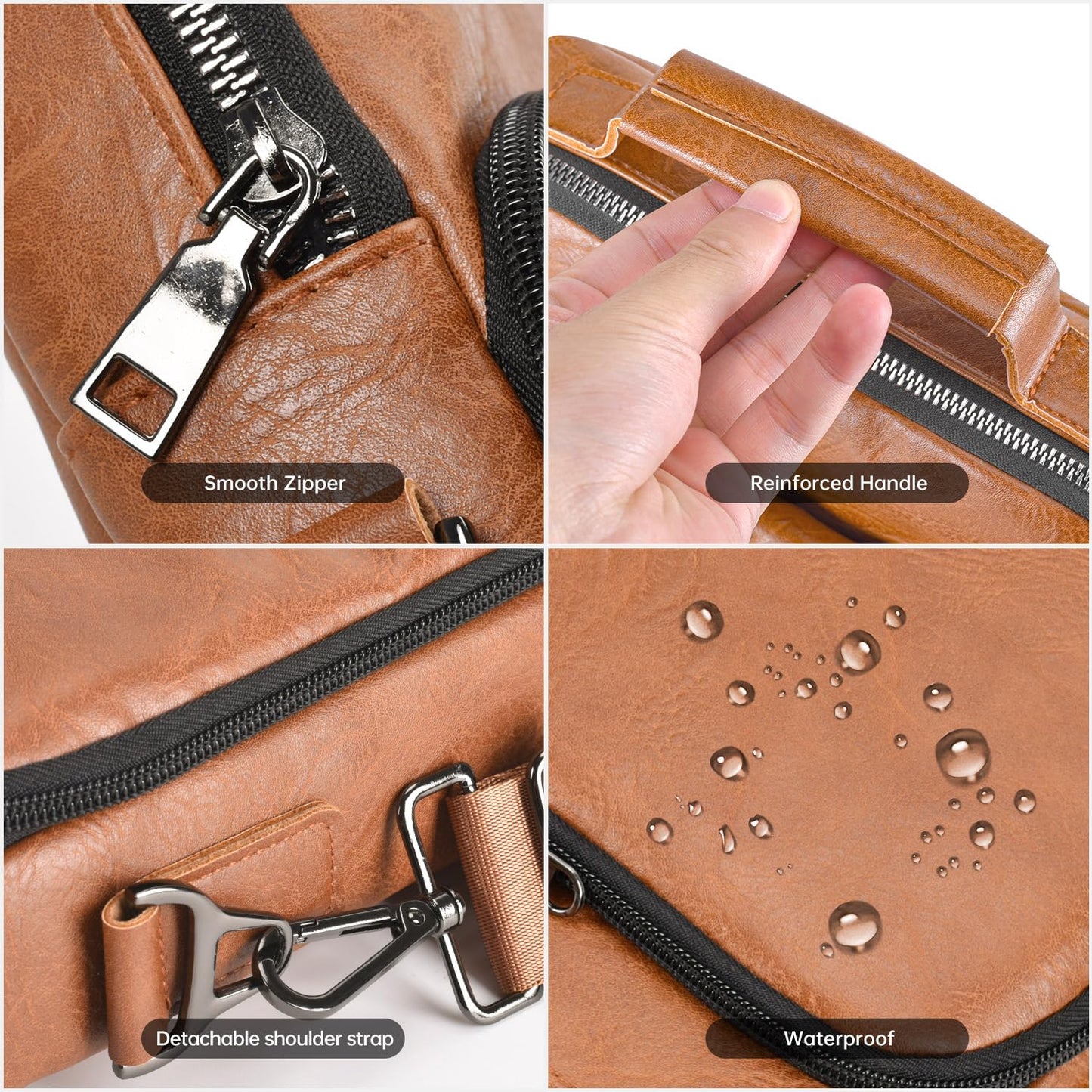 13 Inch Leather Laptop Bag for 2026 MacBook Neo A18 Pro A3404, 2026-2022 MacBook Air 13 M5 M4 M3, Protective Carrying Sleeve Travel Case with Accessory Pockets, Brown