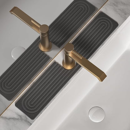 Faucet Mat for Kitchen Sink, Diatomite Stone Drying Sink Protectors, Bathroom