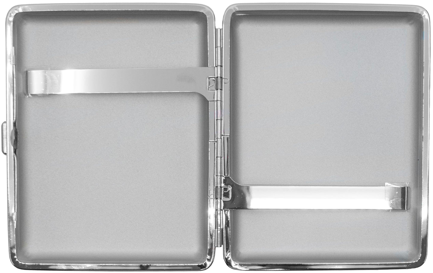 Set of 2 Metal-Plated 100s Leather Cigarette Case & Stash Box (Crocodile Black)
