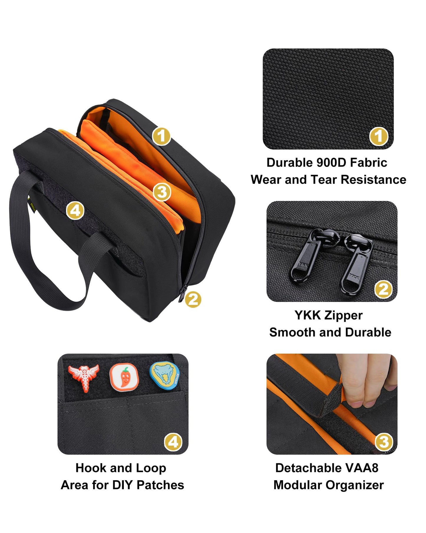VIPERADE VE40 Knife Display Case with 40 Slots, Folding Knives Storage Holder, Knife Collection Carrier Bag for Folding Knives Flashlights Multitools
