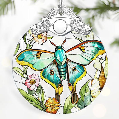 Butterfly Ornament – Christmas Decoration & Christmas Ornament; Stained Glass Holiday Decoration (Holiday Present, Bauble Present, Gift Idea, Gift Exchange) | Heirloom Keepsakes
