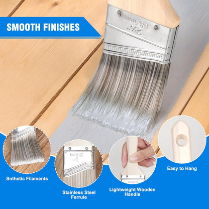 Paint Roller Kit, Paint Brushes and 4 Inch Foam Small Paint Roller Set, All in One Paint Tools for Professional or Home Owners for Professional Painting Results