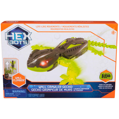 HEX BOTS Wall Crawler Gecko, Rechargeable Remote Control Robot Kids Toys, Climbs up Walls, RC Robot Toys for Boys & Girls Ages 4 & Up