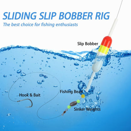 AGOOL Fishing Bobbers Floats Wood Slip Bobbers Stick Slip Floats for Crappie Panfish Walleyes Trout Bass Fishing 5/10pcs (2.44 x 0.59 x 5 inch - 10pcs)