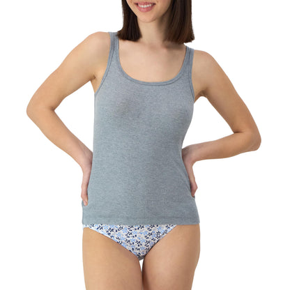 Hanes Originals Pack, Soft Cotton Rib Tank Tops for Women, 4-Pack, White/White/Black/Concrete