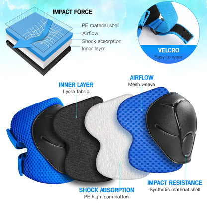 ArgoHome Toddler Kids Bike Helmet Set with Knee Elbow Pads, Adjustable Cycling Helmet for Little Boy Girl Protective Gear
