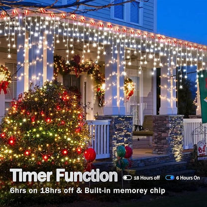 52FT Christmas Lights Outdoor Decorations 480LED Fairy String Light 12 Lighting Modes with Timer Memory Waterproof Christmas Light for Yard Roof Party Holiday Wedding Garden Decor
