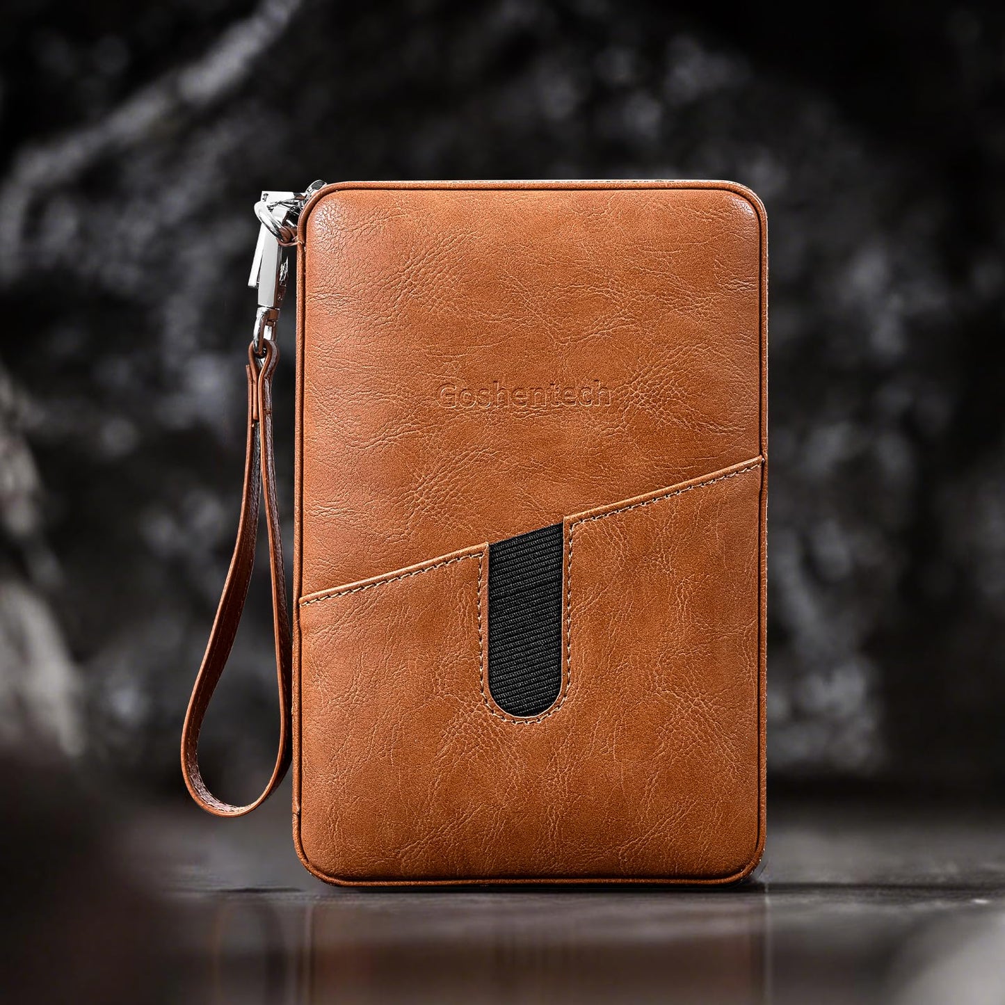 Leather Cedar Wood Case, Travel Box with Hygrometer, Capacity: 6pcs,Draw Enhancer Tool, Gifts for Men(Brown)
