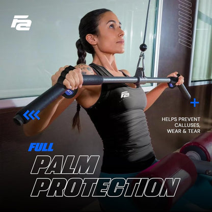 Fit Active Sports Weight Lifting Gloves for Men & Women - Durable Gym Workout Gloves with Grip Pads, Rubber Padding to Prevent Calluses | Blue, Small/Medium