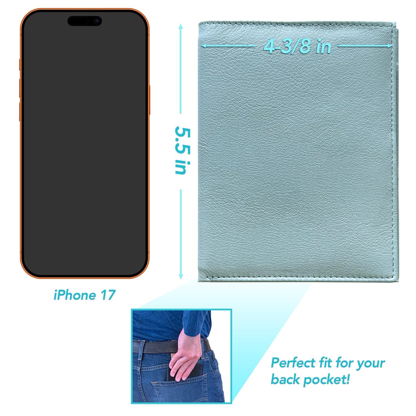 Chambray RFID Genuine Leather Passport Wallet