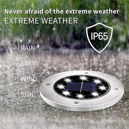 INCX Solar Lights for Outside, 4 Pack Solar Light Outdoor Waterproof, Garden Lights Landscape Lighting for Lawn Yard Deck Driveway Walkway White