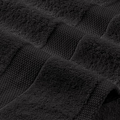 White Classic Black Hand Towels