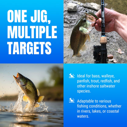 Reaction Tackle Ball Jig Heads - Round Head Jigs for Bass, Walleye, Crappie and Panfish - Soft Plastic Jig Heads for Freshwater and Saltwater - 1/16 Oz - #2 Hook Black (10-Pack)