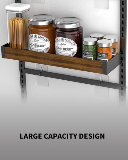 Moforoco 9-Tier Over The Door Pantry Organizer, Pantry Organization and Storage, Black Hanging Basket Wall Spice Rack Seasoning Shelves, Home & Kitchen Bedroom Bathroom House Essentials