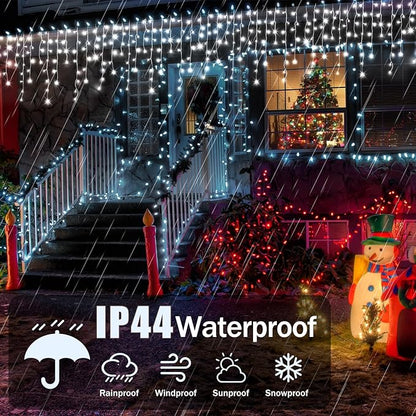 164FT Christmas Lights Outdoor Decorations 1512LED Fairy String Light 12 Lighting Modes with Timer Memory Waterproof Christmas Light for Yard Roof Party Holiday Wedding Garden Decor