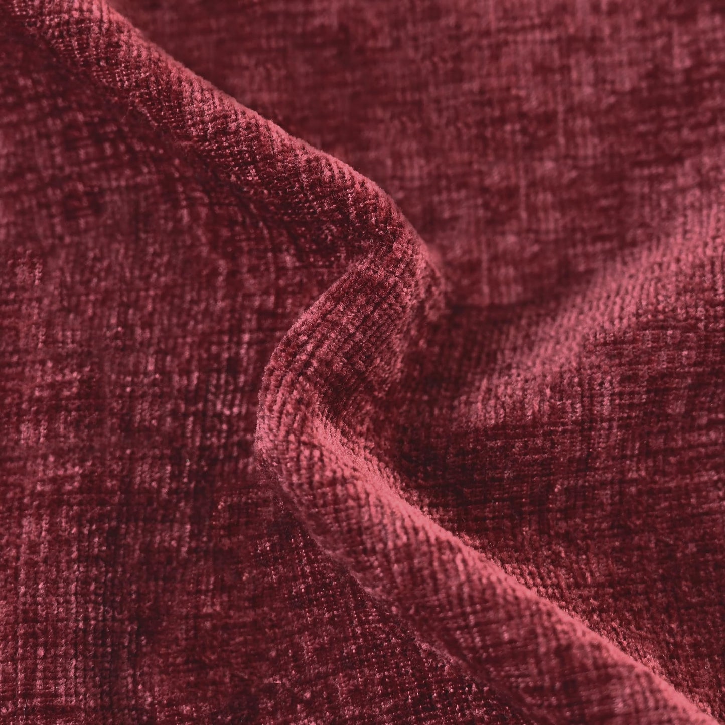 CaliTime Christmas Throw Pillow Covers Decorative 18 X 18 Inches Pack of 2 Cotton Thread Stitching Edges Solid Dyed Soft Chenille Cushion Cases for Couch Sofa Bed Living Room Farmhouse Burgundy