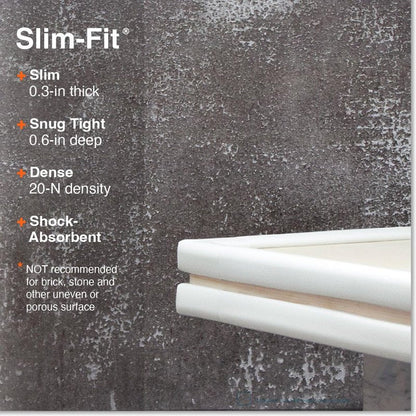 Roving Cove Slimfit Corner Edge Protector for Baby Proofing (Small 18ft Edge 8 Corners), Furniture Safety Bumper Guard, Soft NBR Rubber Foam, 3M Adhesive, Oyster White (Off White)