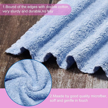 Syhood 12 Pieces Face Wash Cloth 12 x 12 in Makeup Remover Cloths Towel Coral