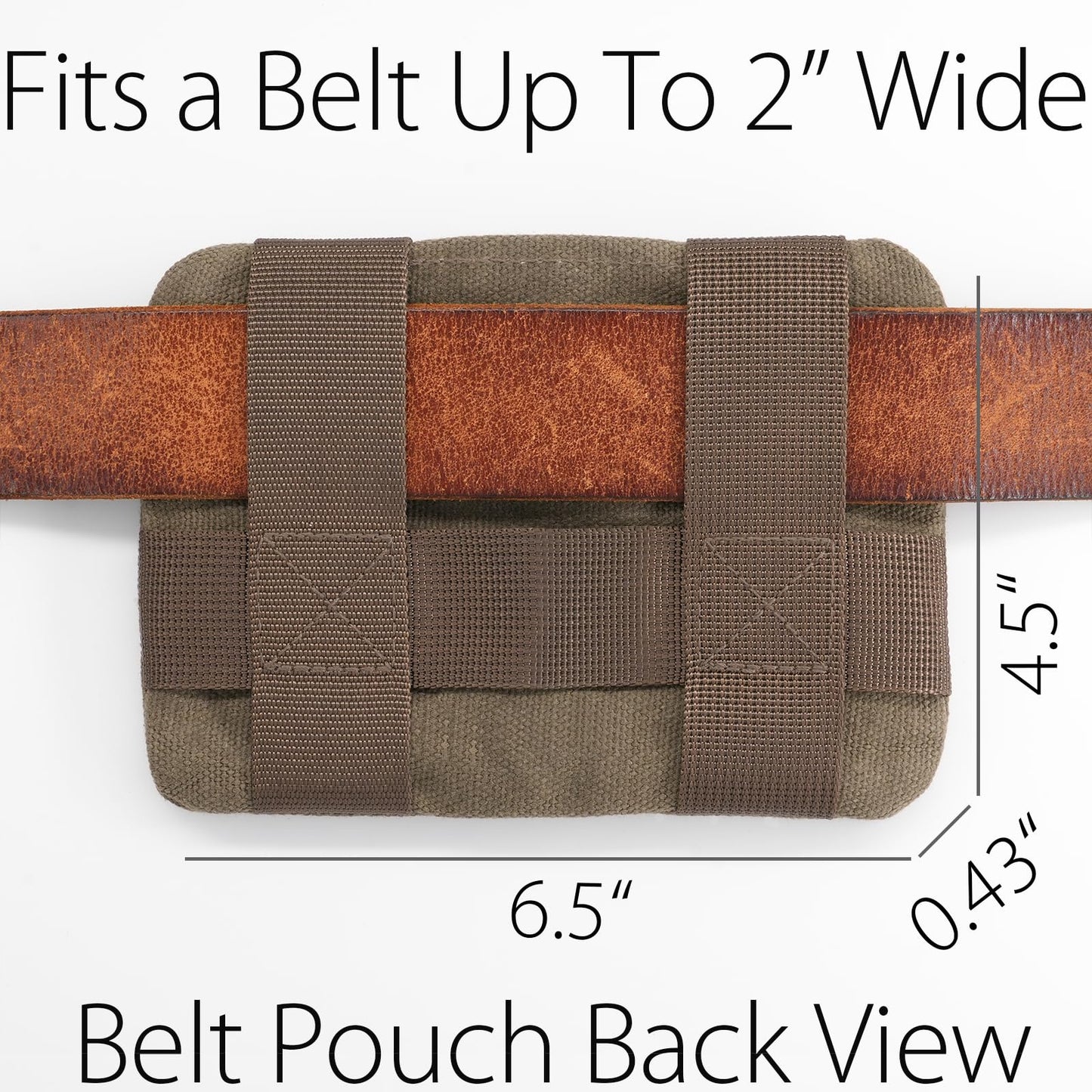 diodrio Belt Zipper Pouches for Men Women Compact EDC Pouch, YKK Zipper, Anti-theft Pickpocket Proof Safety Wallets, Waist Pack for Traveling Hiking, Water Resistant, Tough Waxed Canvas, Olive
