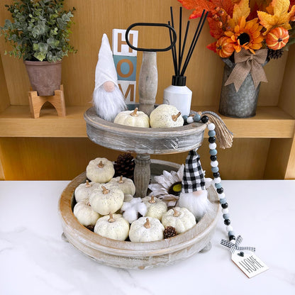 Winlyn 12 Pcs Small Artificial Cream Pumpkins Decorative Pumpkins Foam Pumpkins for Fall Harvest Wedding Baby Shower Thanksgiving Halloween Table Centerpiece Mantel Bowl Décor