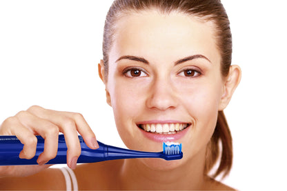 Pursonic S430 SmartSeries Electronic Power Rechargeable Sonic Toothbrush, 12 Brush Heads Included, Red